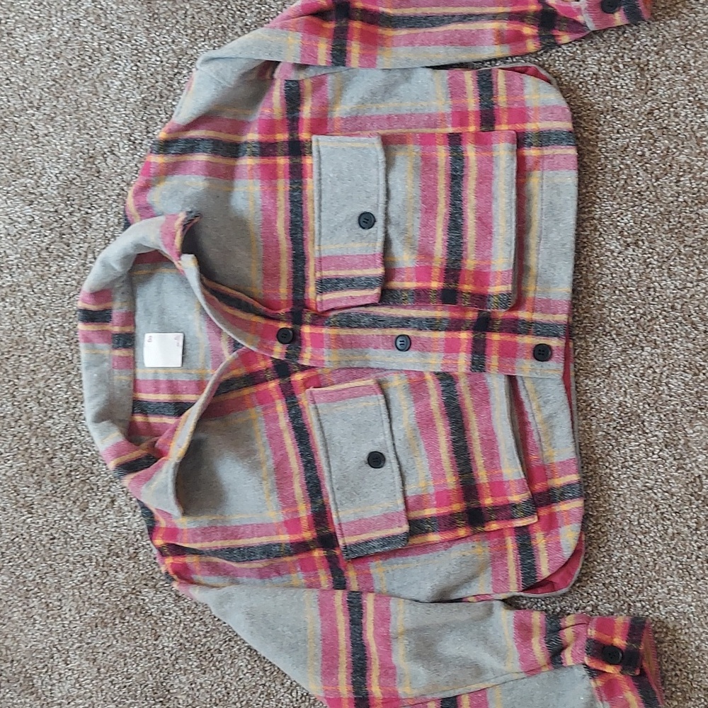 So Pink/yellow/grey coat